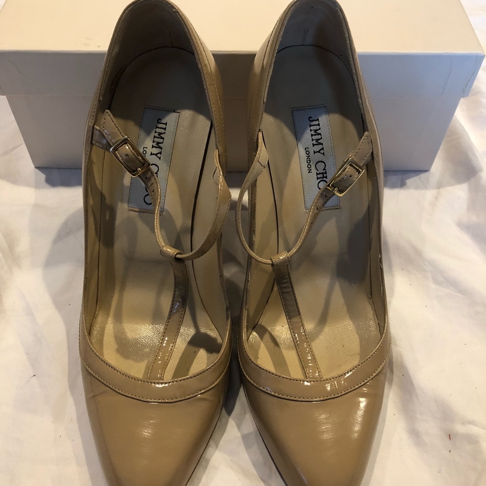 Jimmy Choo patent pumps